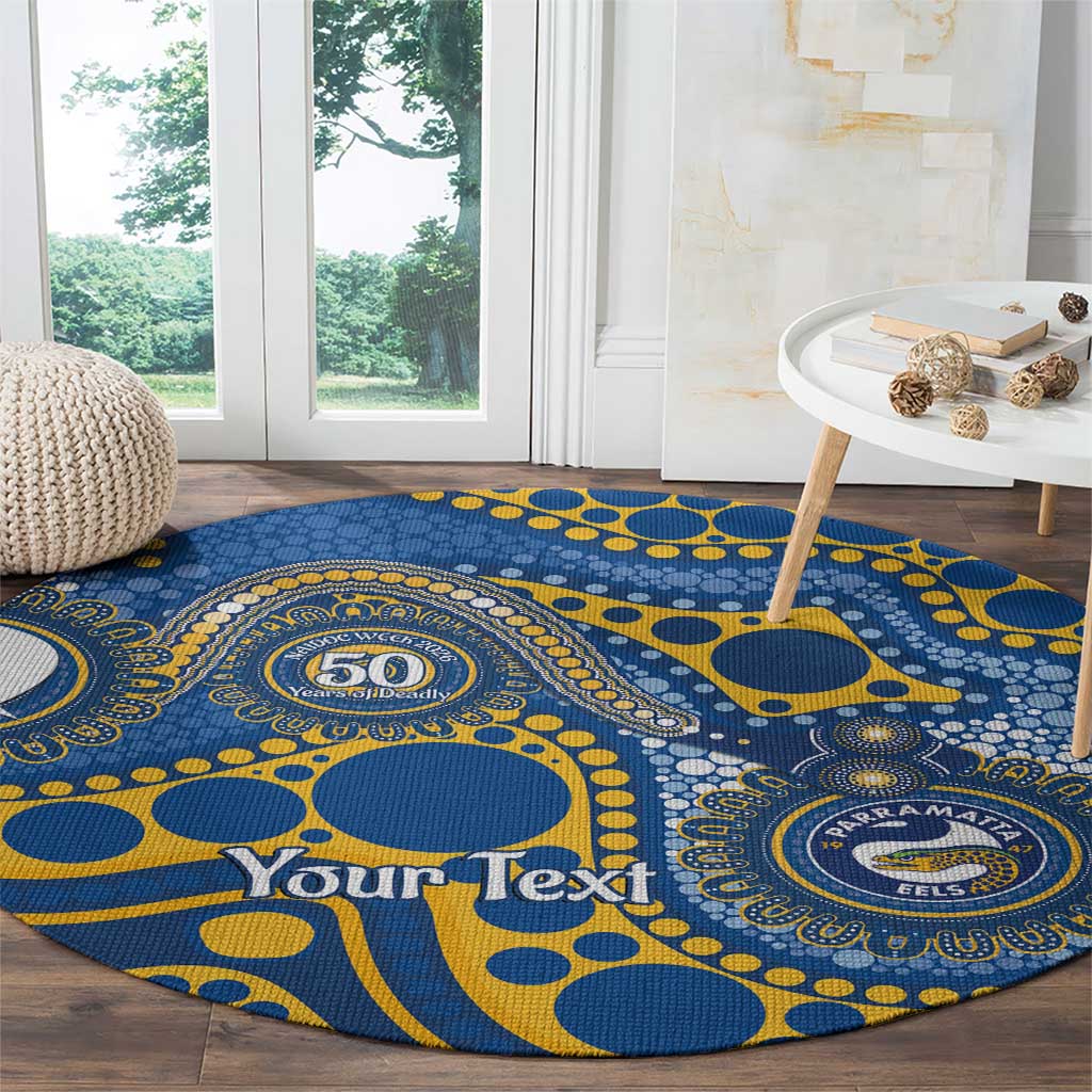 Eels NAIDOC Week 2026 Personalised Round Carpet 50 Years of Deadly Aboriginal Art