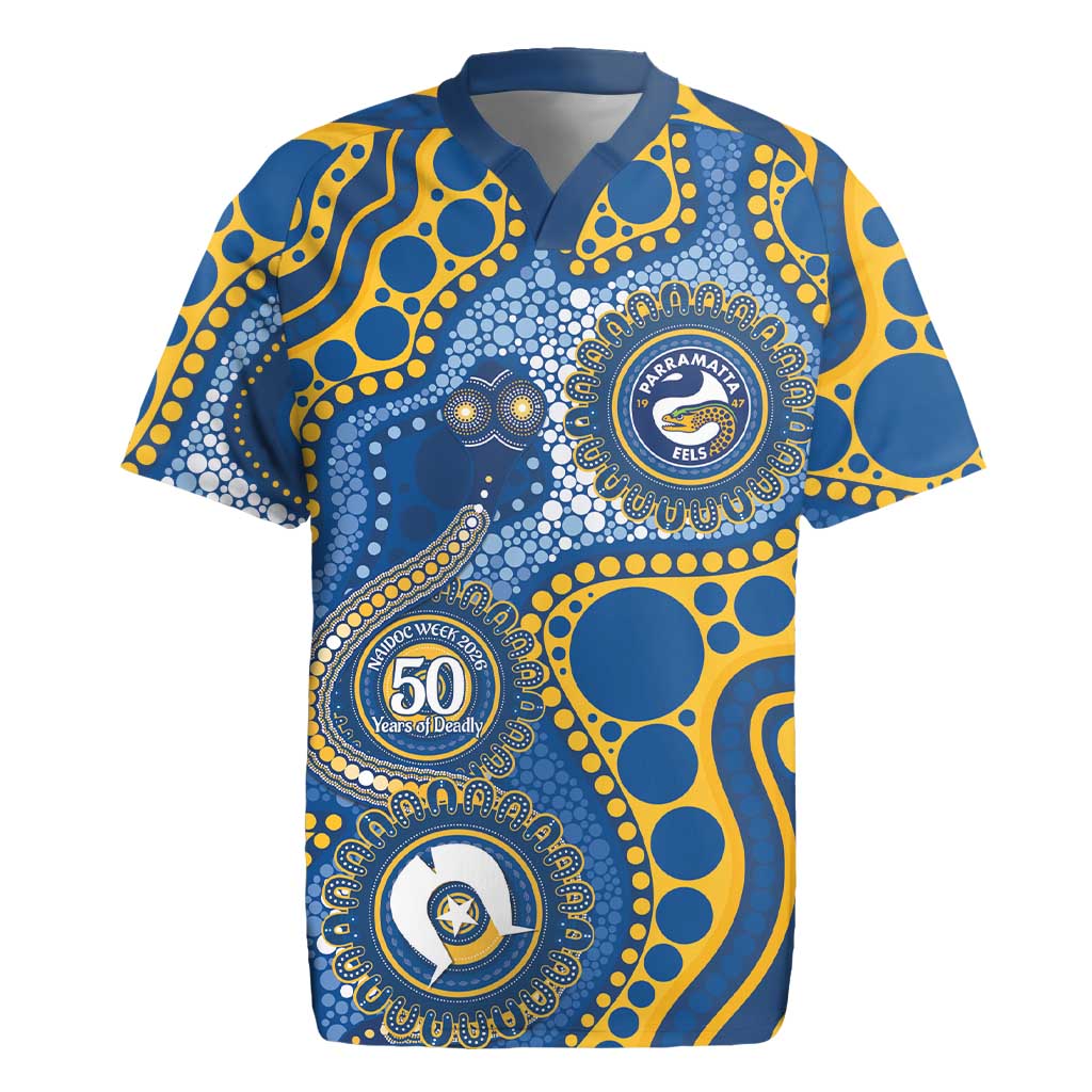 Eels NAIDOC Week 2026 Personalised Rugby Jersey 50 Years of Deadly Aboriginal Art