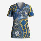 Eels NAIDOC Week 2026 Personalised Scrub Top 50 Years of Deadly Aboriginal Art
