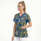 Eels NAIDOC Week 2026 Personalised Scrub Top 50 Years of Deadly Aboriginal Art