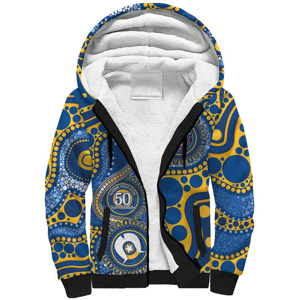 Eels NAIDOC Week 2026 Personalised Sherpa Hoodie 50 Years of Deadly Aboriginal Art