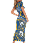 Eels NAIDOC Week 2026 Personalised Short Sleeve Bodycon Dress 50 Years of Deadly Aboriginal Art