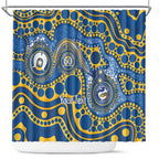 Eels NAIDOC Week 2026 Personalised Shower Curtain 50 Years of Deadly Aboriginal Art