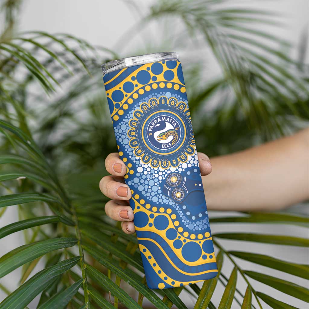 Eels NAIDOC Week 2026 Personalised Skinny Tumbler 50 Years of Deadly Aboriginal Art