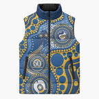 Eels NAIDOC Week 2026 Personalised Sleeveless Puffer Jacket 50 Years of Deadly Aboriginal Art