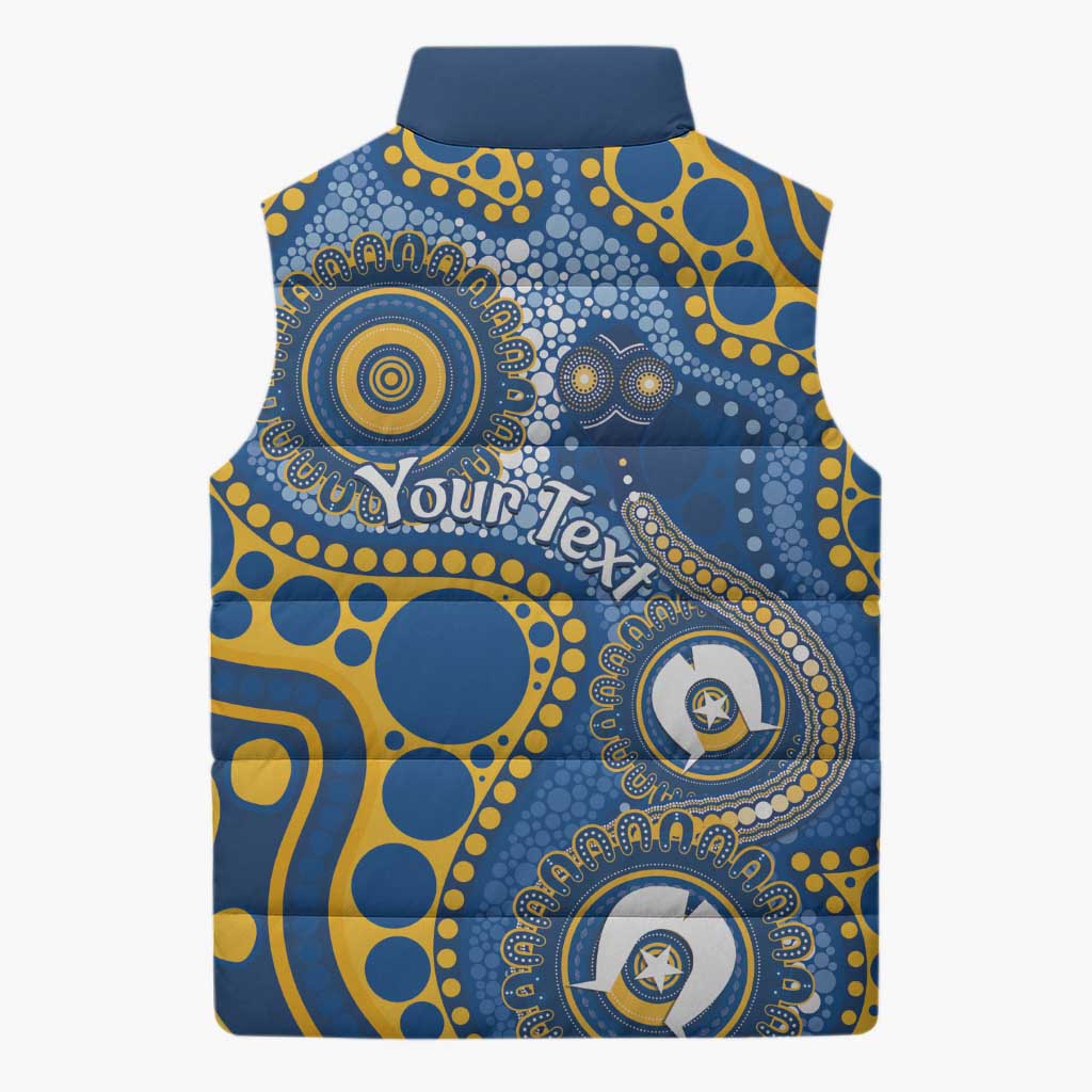 Eels NAIDOC Week 2026 Personalised Sleeveless Puffer Jacket 50 Years of Deadly Aboriginal Art