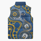 Eels NAIDOC Week 2026 Personalised Sleeveless Puffer Jacket 50 Years of Deadly Aboriginal Art