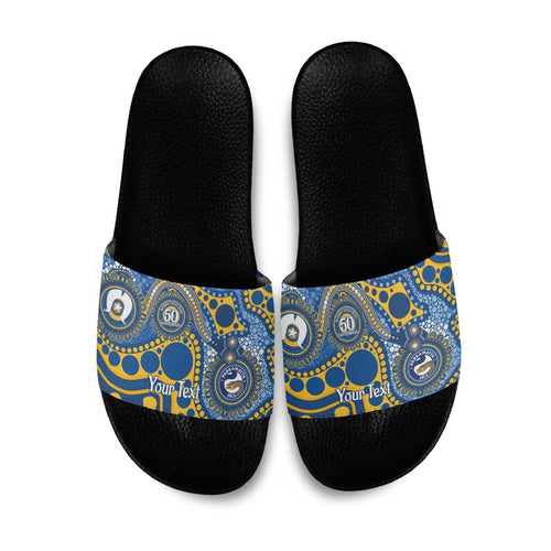 Eels NAIDOC Week 2026 Personalised Slide Sandals 50 Years of Deadly Aboriginal Art