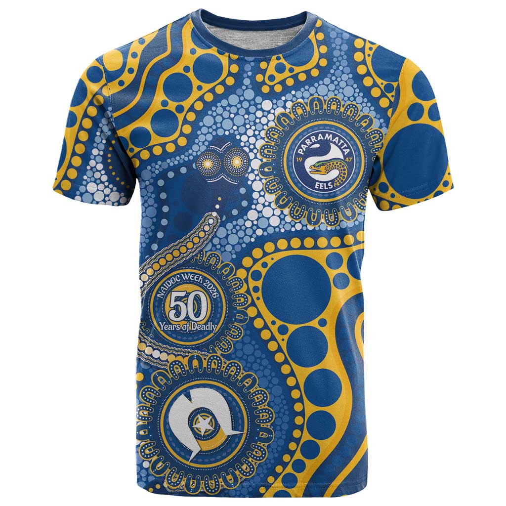 Eels NAIDOC Week 2026 Personalised T Shirt 50 Years of Deadly Aboriginal Art