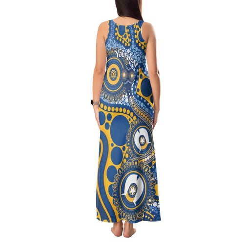 Eels NAIDOC Week 2026 Personalised Tank Maxi Dress 50 Years of Deadly Aboriginal Art