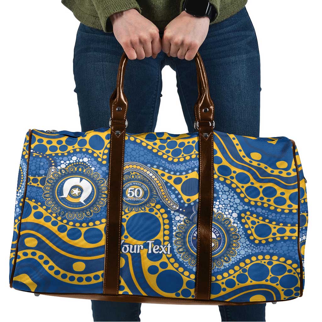 Eels NAIDOC Week 2026 Personalised Travel Bag 50 Years of Deadly Aboriginal Art