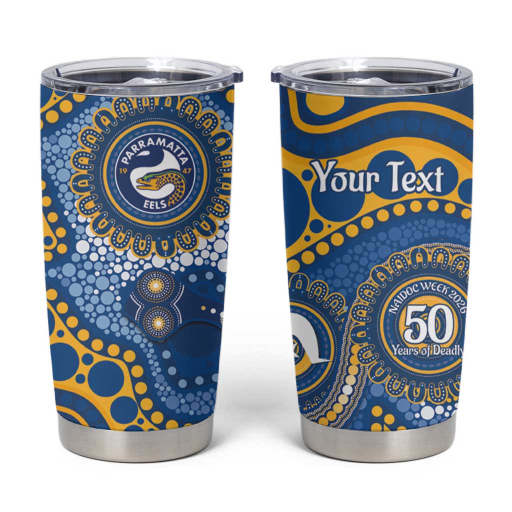 Eels NAIDOC Week 2026 Personalised Tumbler Cup 50 Years of Deadly Aboriginal Art