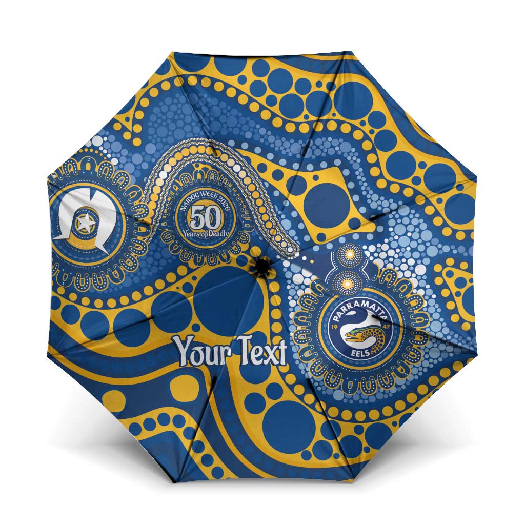 Eels NAIDOC Week 2026 Personalised Umbrella 50 Years of Deadly Aboriginal Art