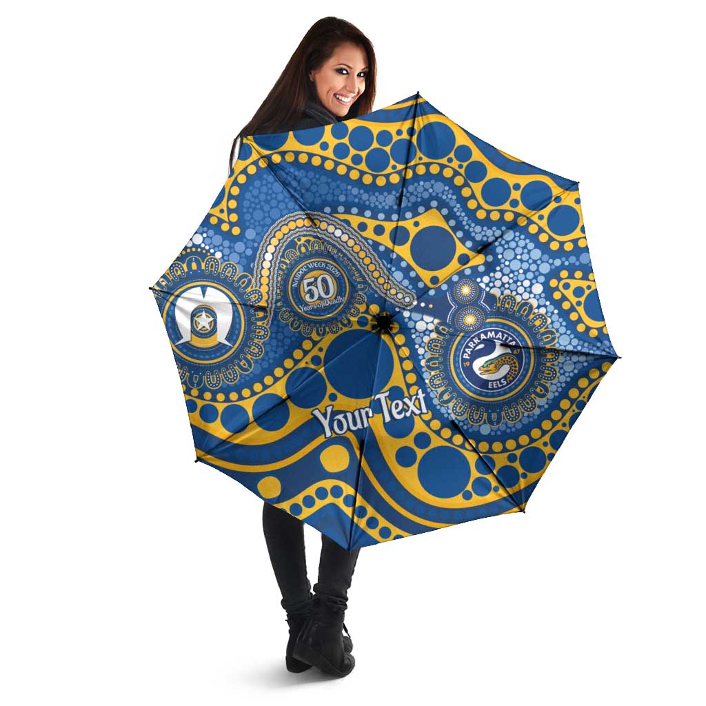 Eels NAIDOC Week 2026 Personalised Umbrella 50 Years of Deadly Aboriginal Art