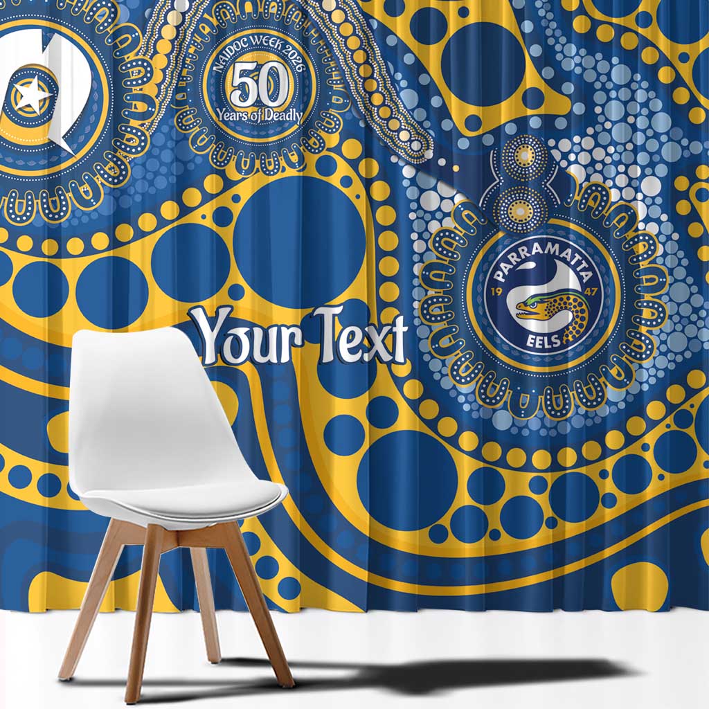 Eels NAIDOC Week 2026 Personalised Window Curtain 50 Years of Deadly Aboriginal Art