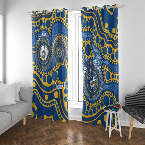 Eels NAIDOC Week 2026 Personalised Window Curtain 50 Years of Deadly Aboriginal Art