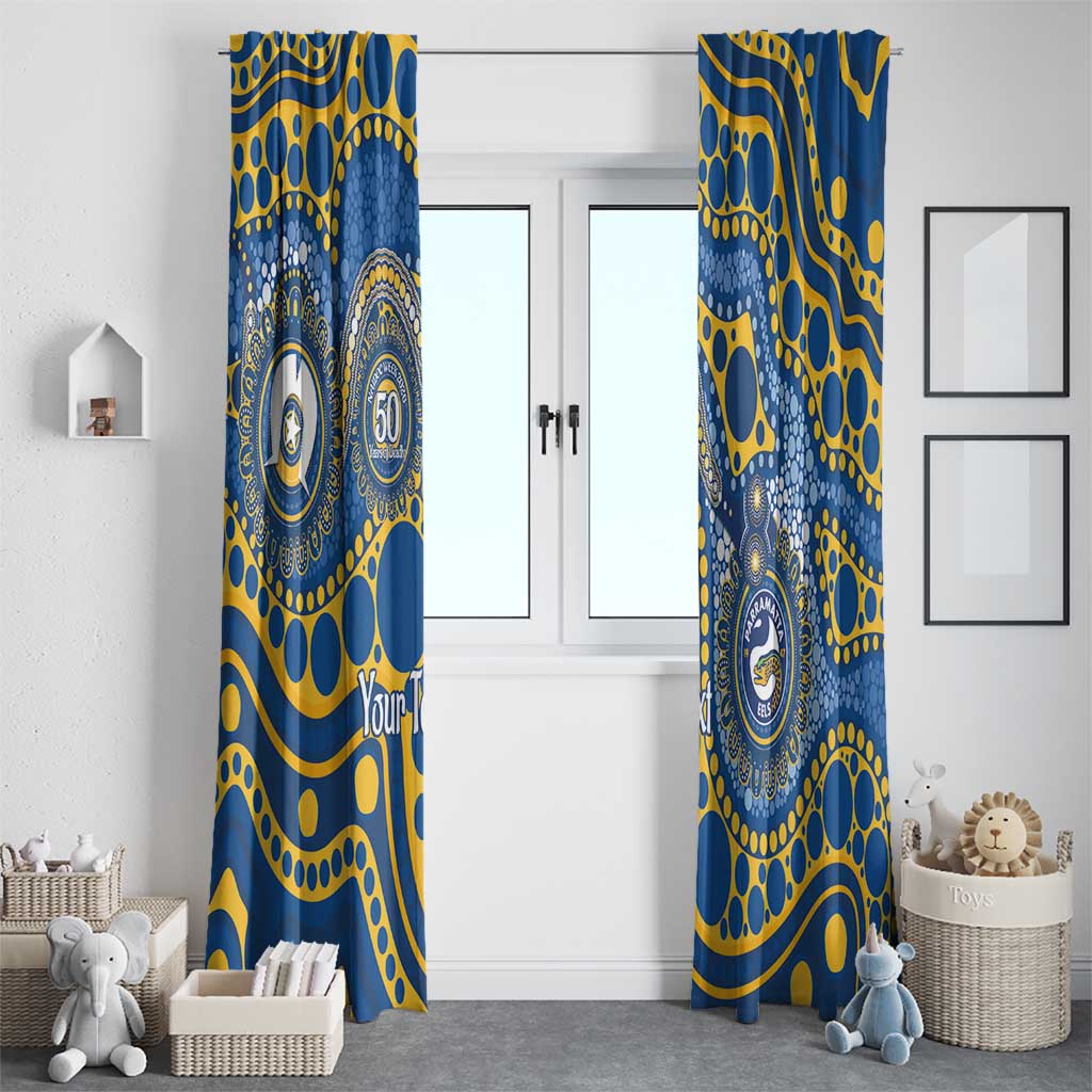 Eels NAIDOC Week 2026 Personalised Window Curtain 50 Years of Deadly Aboriginal Art