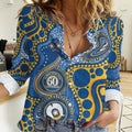 Eels NAIDOC Week 2026 Personalised Women Casual Shirt 50 Years of Deadly Aboriginal Art