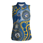 Eels NAIDOC Week 2026 Personalised Women Sleeveless Polo Shirt 50 Years of Deadly Aboriginal Art