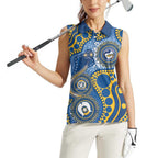 Eels NAIDOC Week 2026 Personalised Women Sleeveless Polo Shirt 50 Years of Deadly Aboriginal Art