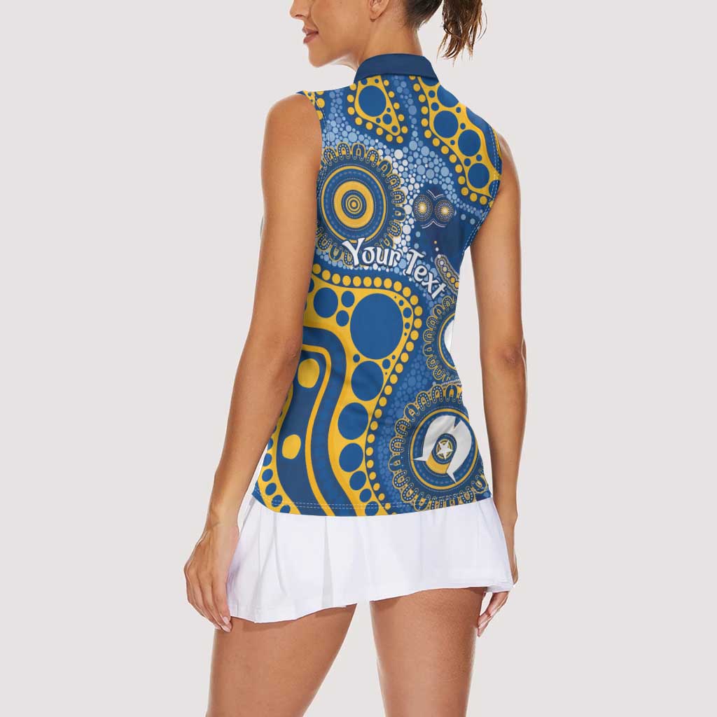 Eels NAIDOC Week 2026 Personalised Women Sleeveless Polo Shirt 50 Years of Deadly Aboriginal Art