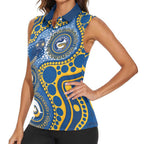 Eels NAIDOC Week 2026 Personalised Women Sleeveless Polo Shirt 50 Years of Deadly Aboriginal Art