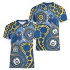 Eels NAIDOC Week 2026 Personalised Women V-Neck T-Shirt 50 Years of Deadly Aboriginal Art