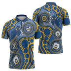 Eels NAIDOC Week 2026 Personalised Zipper Polo Shirt 50 Years of Deadly Aboriginal Art