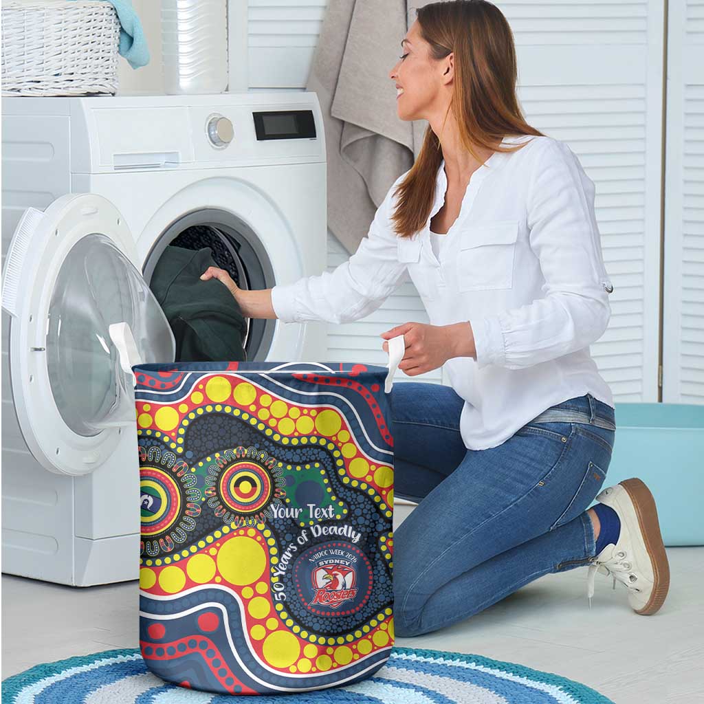 Roosters NAIDOC Week 2026 Personalised Laundry Basket 50 Years of Deadly Aboriginal Art
