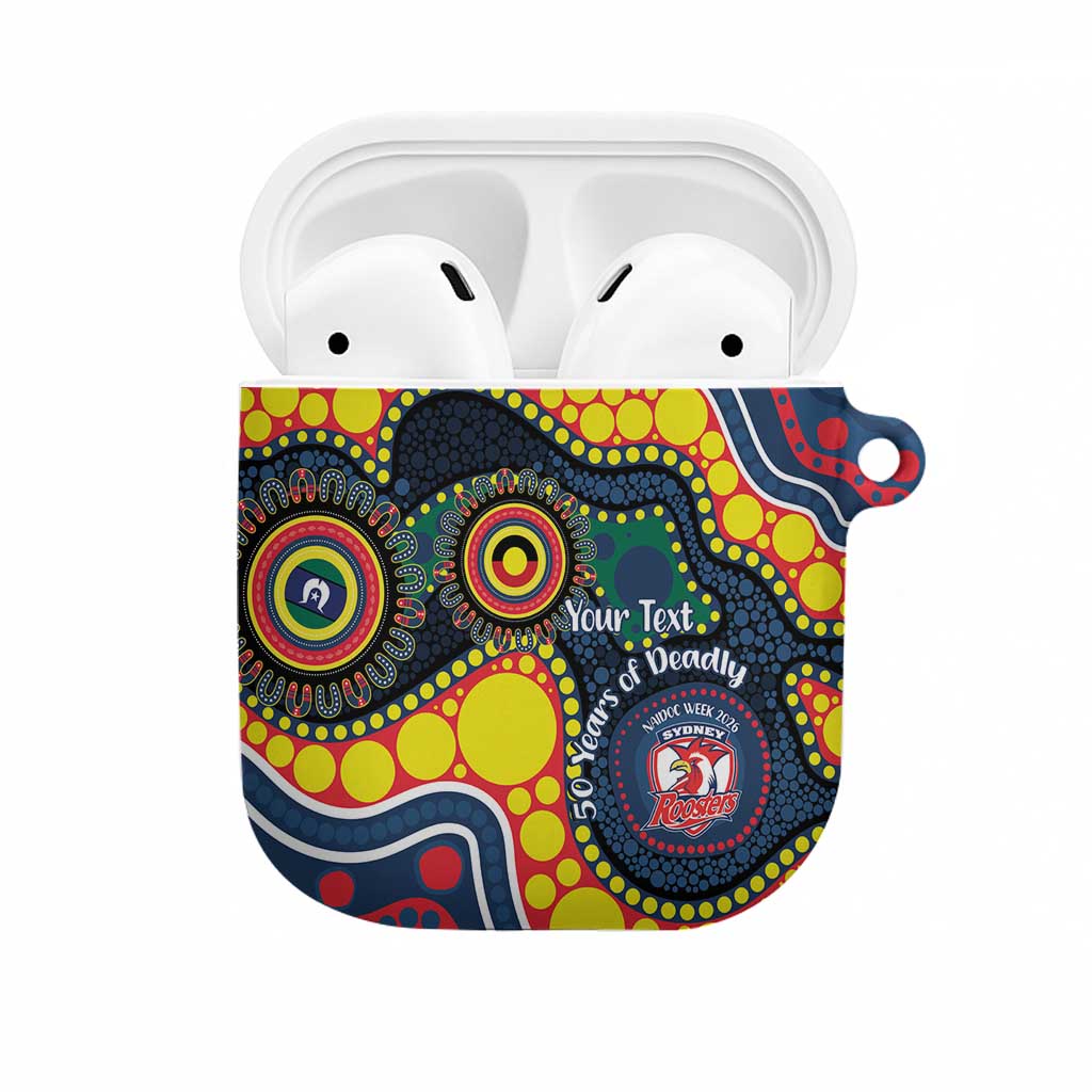 Roosters NAIDOC Week 2026 Personalised AirPods Case 50 Years of Deadly Aboriginal Art