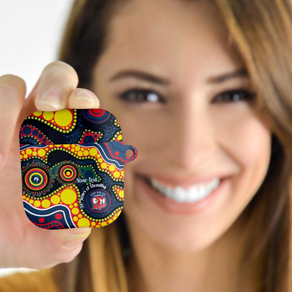 Roosters NAIDOC Week 2026 Personalised AirPods Case 50 Years of Deadly Aboriginal Art