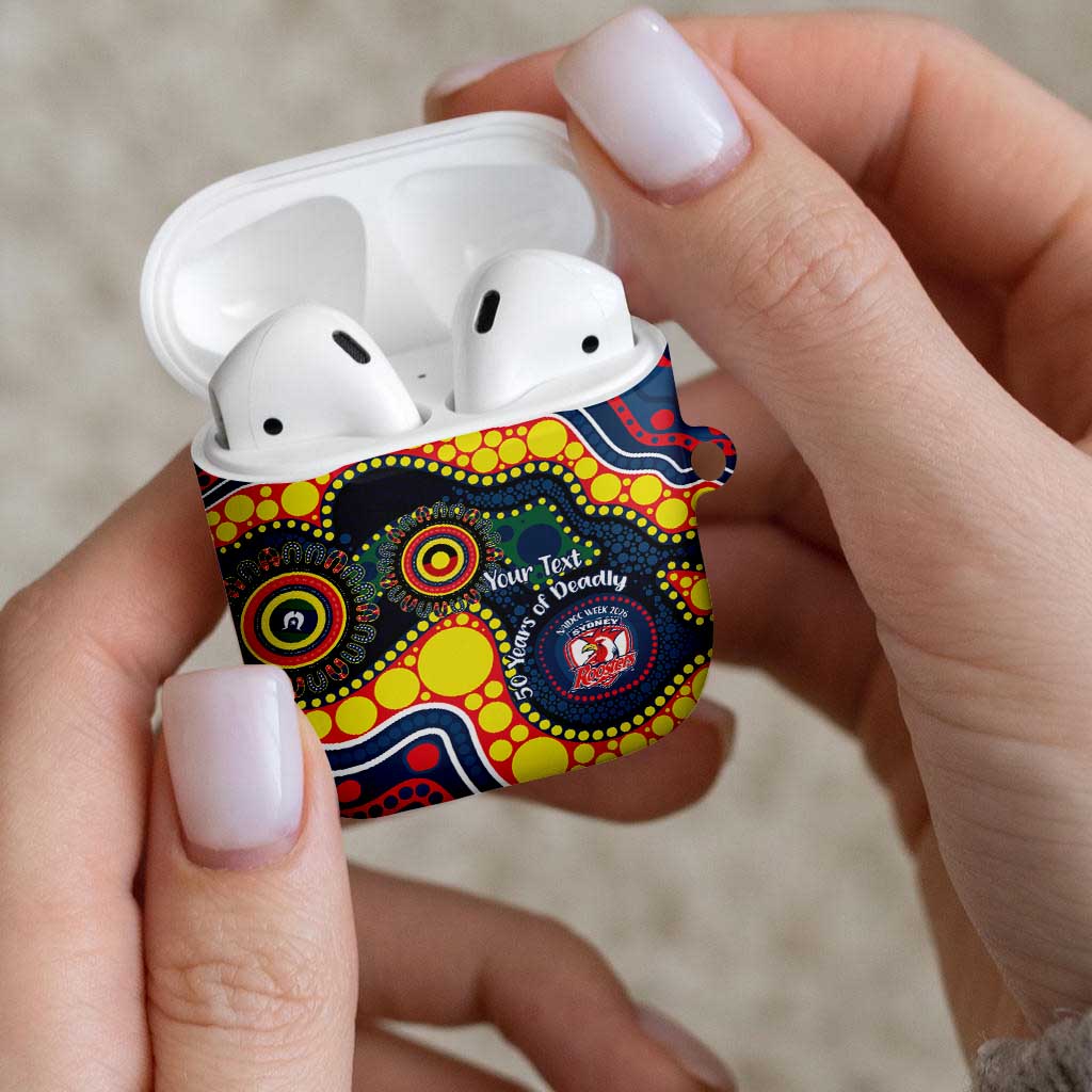 Roosters NAIDOC Week 2026 Personalised AirPods Case 50 Years of Deadly Aboriginal Art