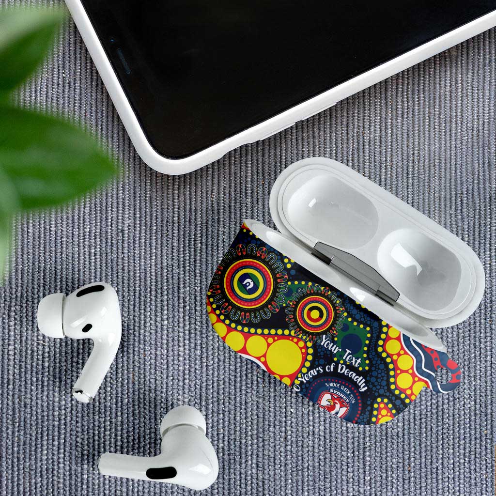 Roosters NAIDOC Week 2026 Personalised AirPods Case 50 Years of Deadly Aboriginal Art