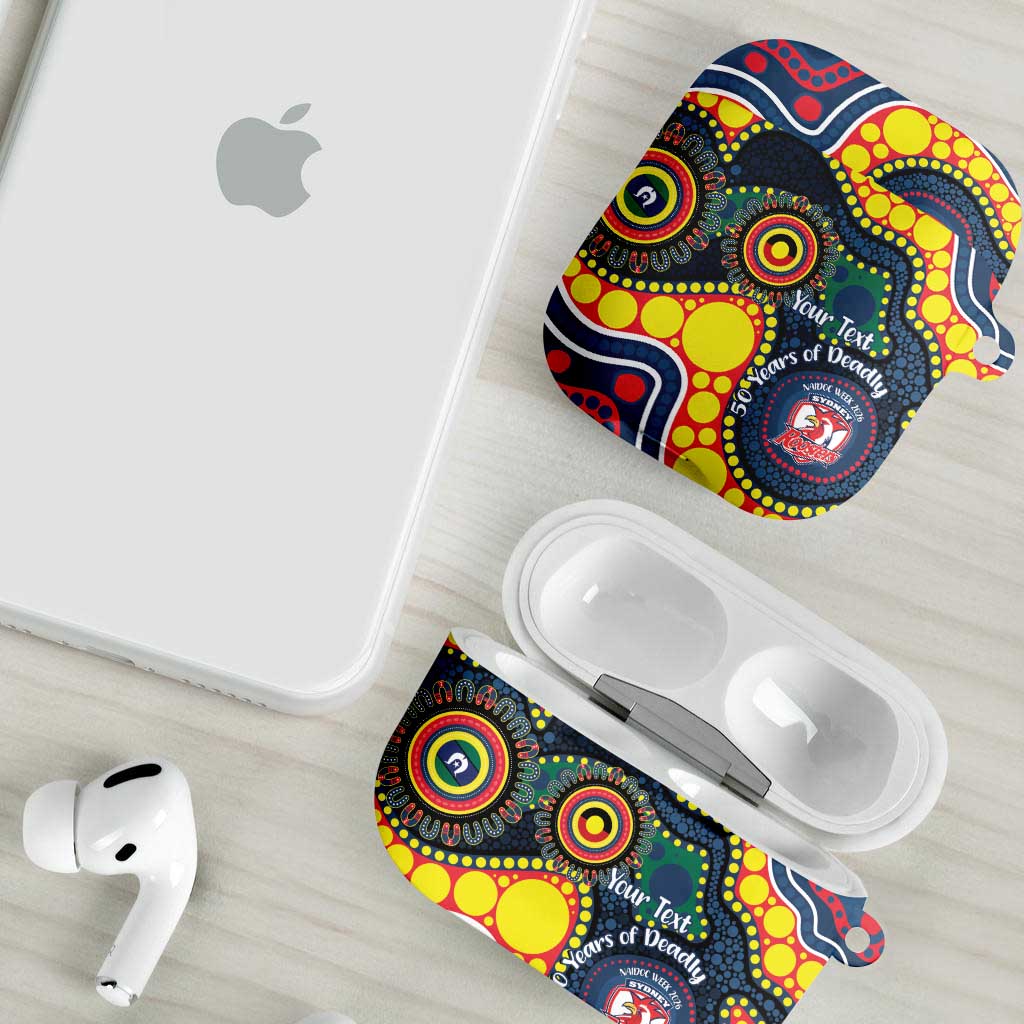 Roosters NAIDOC Week 2026 Personalised AirPods Case 50 Years of Deadly Aboriginal Art