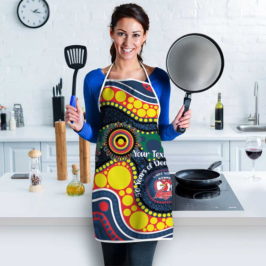 Roosters NAIDOC Week 2026 Personalised Apron 50 Years of Deadly Aboriginal Art