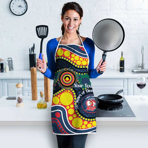 Roosters NAIDOC Week 2026 Personalised Apron 50 Years of Deadly Aboriginal Art