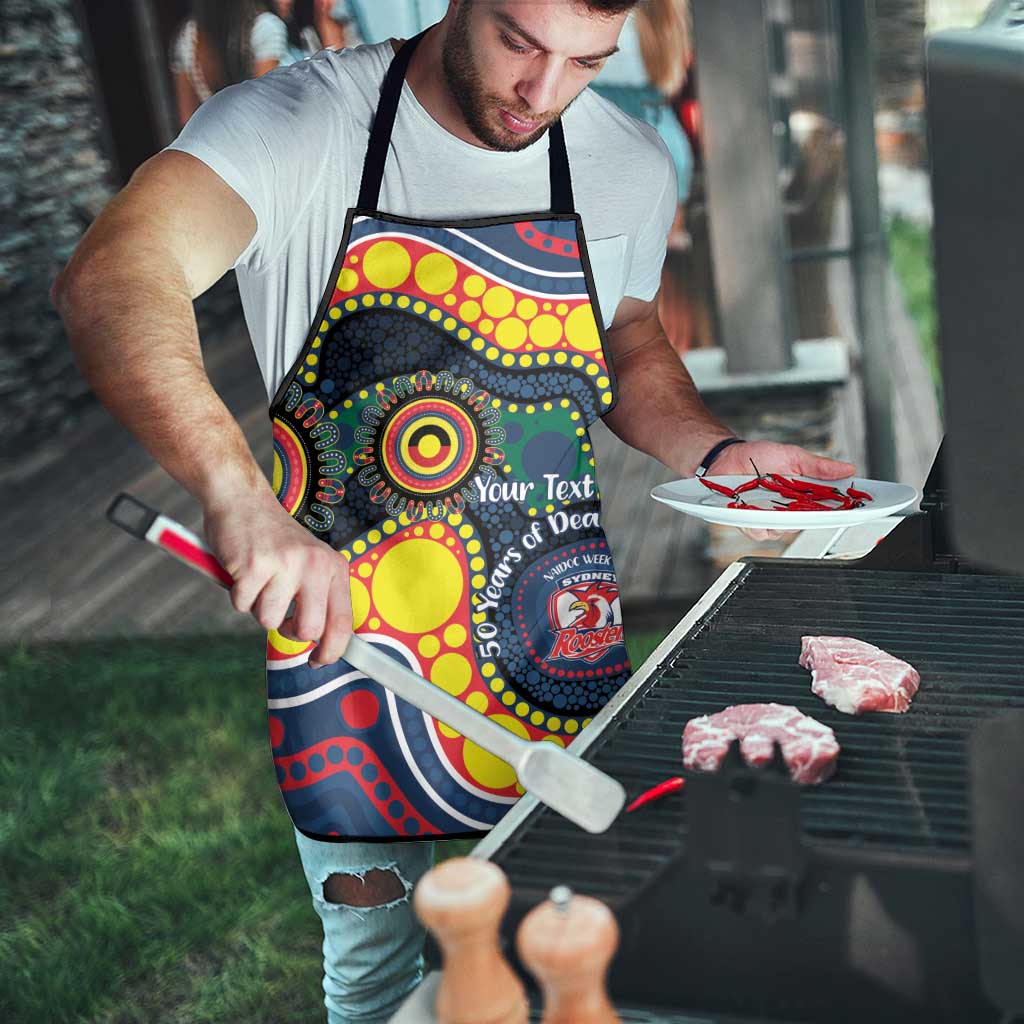 Roosters NAIDOC Week 2026 Personalised Apron 50 Years of Deadly Aboriginal Art
