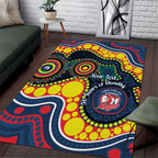 Roosters NAIDOC Week 2026 Personalised Area Rug 50 Years of Deadly Aboriginal Art