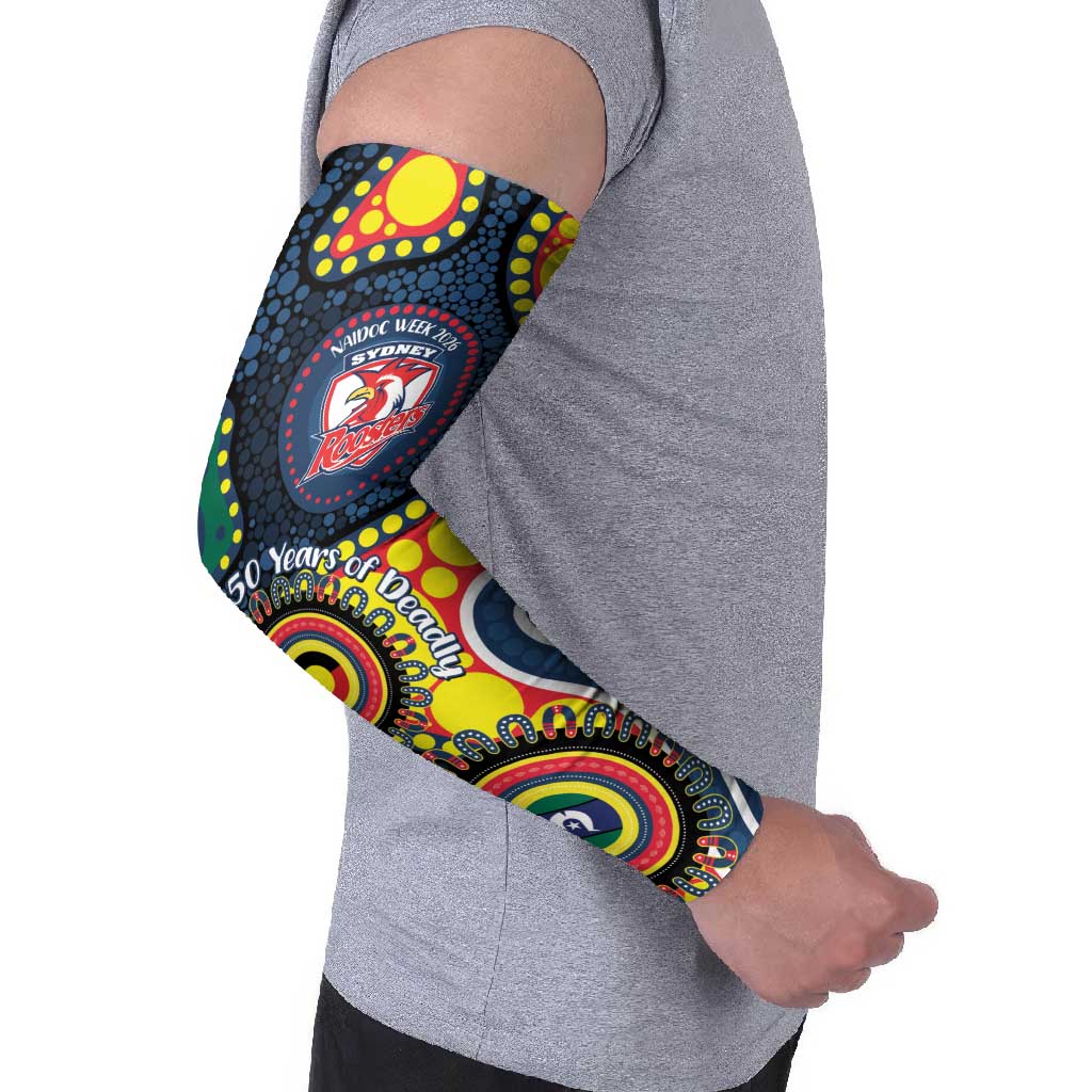Roosters NAIDOC Week 2026 Personalised Arm Sleeves 50 Years of Deadly Aboriginal Art