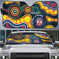 Roosters NAIDOC Week 2026 Personalised Auto Sun Shade 50 Years of Deadly Aboriginal Art