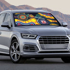 Roosters NAIDOC Week 2026 Personalised Auto Sun Shade 50 Years of Deadly Aboriginal Art