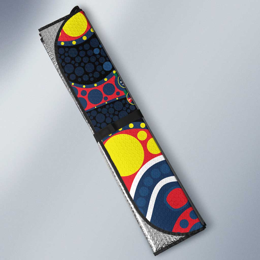 Roosters NAIDOC Week 2026 Personalised Auto Sun Shade 50 Years of Deadly Aboriginal Art