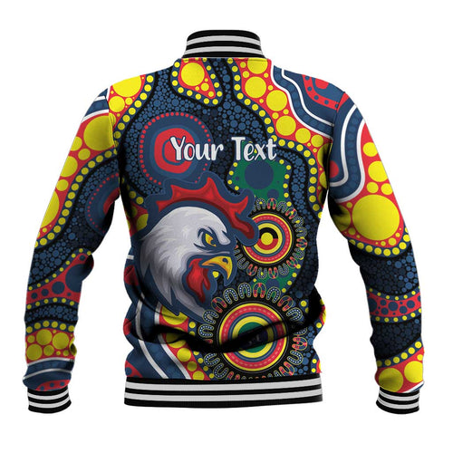 Roosters NAIDOC Week 2026 Personalised Baseball Jacket 50 Years of Deadly Aboriginal Art