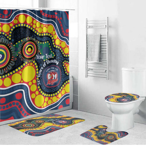 Roosters NAIDOC Week 2026 Personalised Bathroom Set 50 Years of Deadly Aboriginal Art
