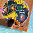 Roosters NAIDOC Week 2026 Personalised Beach Blanket 50 Years of Deadly Aboriginal Art