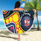 Roosters NAIDOC Week 2026 Personalised Beach Blanket 50 Years of Deadly Aboriginal Art