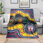 Roosters NAIDOC Week 2026 Personalised Blanket 50 Years of Deadly Aboriginal Art