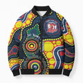 Roosters NAIDOC Week 2026 Personalised Bomber Puffer Jacket 50 Years of Deadly Aboriginal Art
