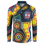 Roosters NAIDOC Week 2026 Personalised Button Sweatshirt 50 Years of Deadly Aboriginal Art