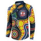 Roosters NAIDOC Week 2026 Personalised Button Sweatshirt 50 Years of Deadly Aboriginal Art